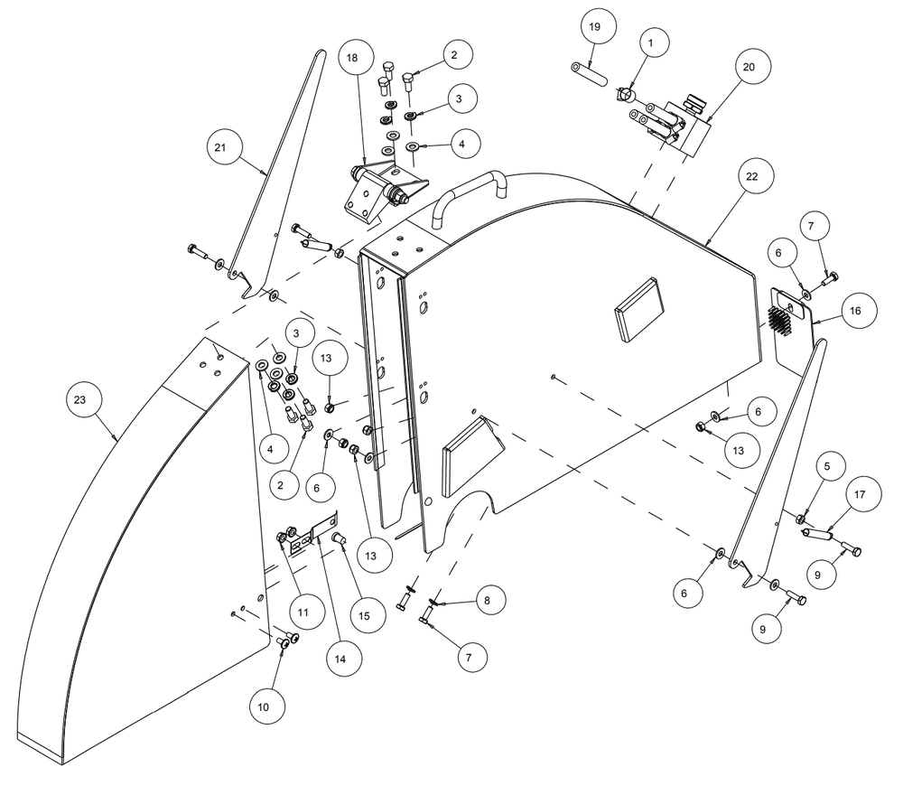 Section 22 Diagram and Parts List for MK-4020B 167439-20 MK Diamond Concrete Saw